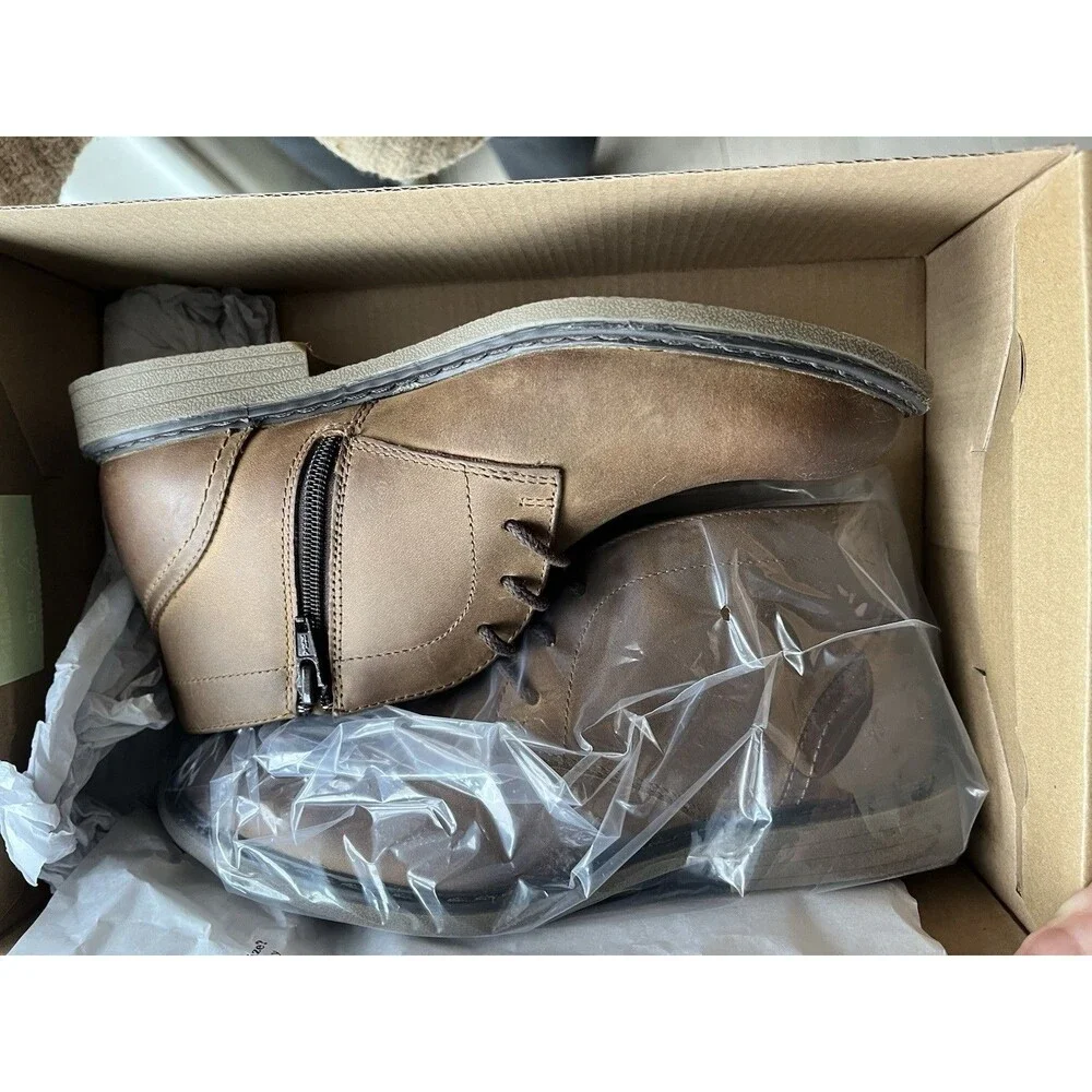 Johnston & Murphy Big Boys Calder Leather Lace Up Chukka Boots Youth  Sz 2 Brown